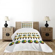 Colorful Reggae Bedspread Set