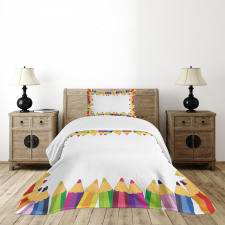 Colorful Pencils Bedspread Set