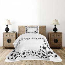 Football Frame Pattern Bedspread Set