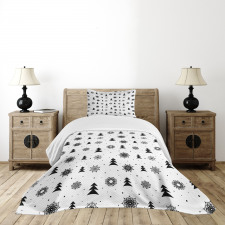 Xmas Pine Trees Holiday Bedspread Set