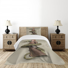 Geisha with Huge Dragon Bedspread Set