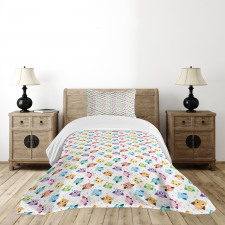 Characters and Dots Bedspread Set