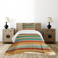 Worn Frame Design Bedspread Set