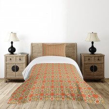 Vintage Oriental Tile Bedspread Set