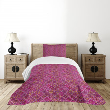 Checkered Pink Bedspread Set