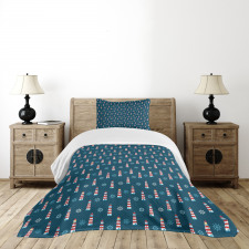 Abstract Aqua Design Bedspread Set