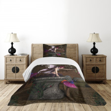 Mythical Creature Forest Bedspread Set