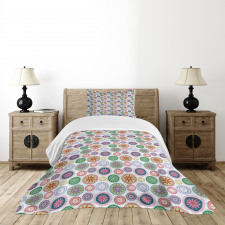 Vintage Ornate Circles Bedspread Set