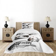 Electric Guitars Bedspread Set