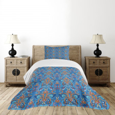 Abstract Floral Ornaments Bedspread Set