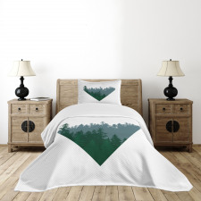 Coniferous Tree Design Bedspread Set