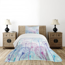 Abstract Flora Design Bedspread Set