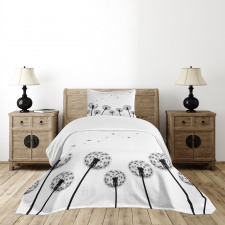 Faded Blowball Plant Bedspread Set