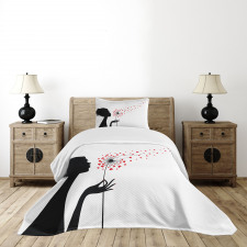 Woman with Dandelion Bedspread Set