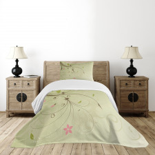 Swirls Lines Petal Bedspread Set