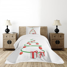 Abstract Xmas Tree Bedspread Set