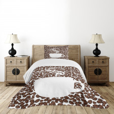 Hot Cup on Arabica Beans Bedspread Set