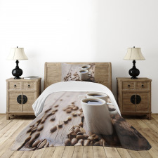 Espressos in Cups Table Bedspread Set