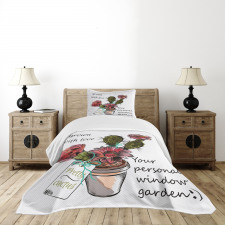 Tropical Window Garden Bedspread Set