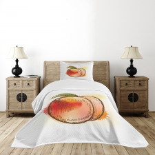 Fresh Fruit Sketch Art Bedspread Set