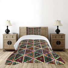 Geometric Grunge Mosaic Bedspread Set