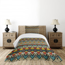 Folk Art Sharp Motifs Bedspread Set