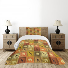 Savanna Animal Frames Bedspread Set