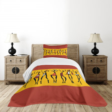 Dancing People Bedspread Set