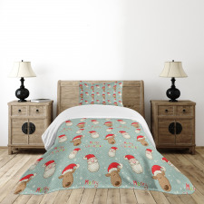 Santa Deer Vintage Bedspread Set