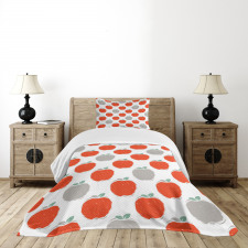 Doodle Style Fruit Bedspread Set