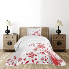 Garden of Romance Hearts Bedspread Set