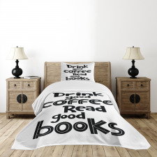 Coffee and Books Bedspread Set