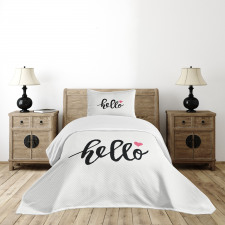 Message with Heart Bedspread Set