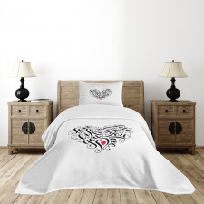 Heart Shape Bedspread Set