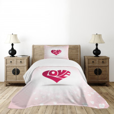 Heart Background Ornate Bedspread Set