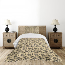 Tropical Palms Hawaii Bedspread Set