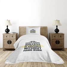 Hard Work Words Bedspread Set