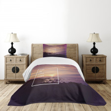 Sunset on Beach Bedspread Set