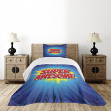 Comic Book Design Bedspread Set