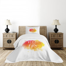 Optimistic Message Bedspread Set