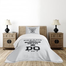 Future Goals Words Bedspread Set