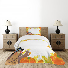 Corn and Pumkin Bedspread Set