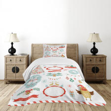 Cheerful Graphic Bedspread Set