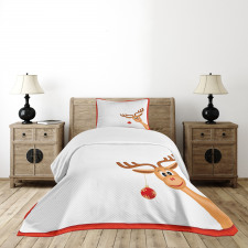 Reindeer Xmas Theme Bedspread Set