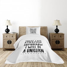 Optimism Slogan Bedspread Set