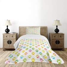 Abstract Footprint Bedspread Set