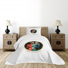 Skeletons in Love Bedspread Set