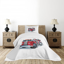 Fire Brigade Vehicle Bedspread Set