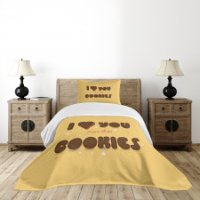 Chocolate Cookie Bedspread Set