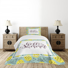 Yellow Pineapples Bedspread Set